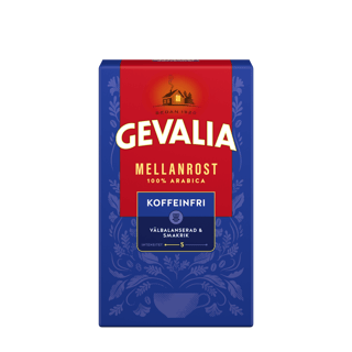 MELLANROST KOFFEINFRI MELLANROST Ett koffeinfritt kaffe med Gevalias härliga karaktär där alla fina arom och smakämnen är bevarade
