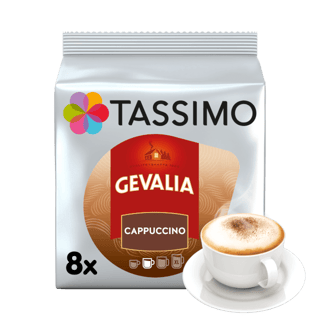TASSIMO CAPPUCCINO En kombination av intensiv espresso och mjölk, toppad med ett krämigt skum