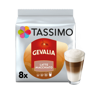 TASSIMO LATTE MACCHIATO En intensiv espresso med sammetslen mjölk och en mild sötma, toppad med ett fint skum