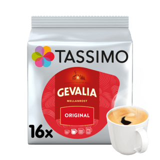 TASSIMO ORIGINAL MELLANROST Ett välbalanserat, mellanrostat kaffe med typisk Gevaliakaraktär, härlig arom och en lätt syrlig eftersmak