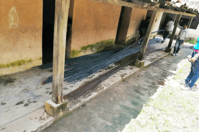 I Las Mataras bidrar Gevalia till byggnationen av en ny skola